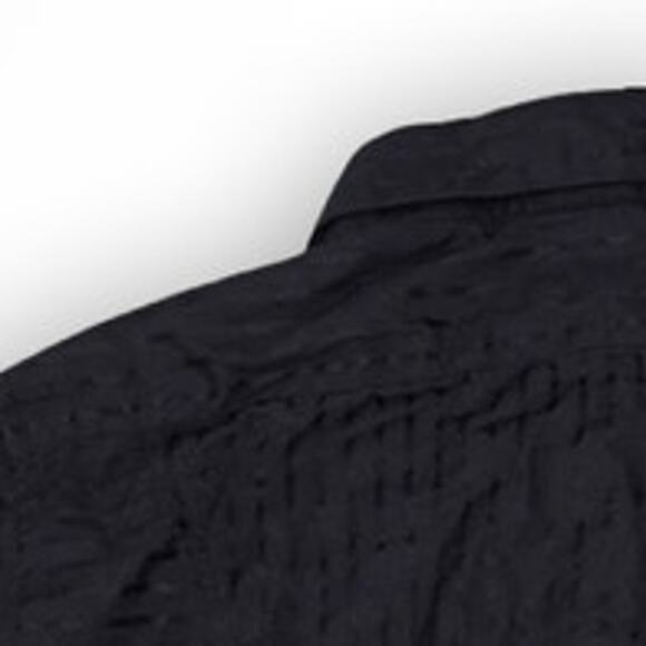 Ben Sherman Black Textured Jacquard Stripe Button-Up Shirt Men's Medium - Picture 3 of 4